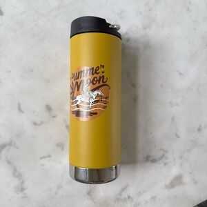 Klean Kanteen TKWide 16 oz Yellow Stainless Steel Insulated Bottle Café Cap